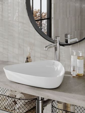 Раковина из сантехнического фарфора Orange B07-500W 50х40 накладная цвет белый