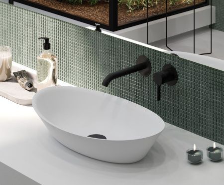 Смеситель для раковины AQG Urban Flow 01URF160NG встраиваемый в стену черный
