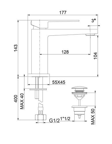 Смеситель Webert Pegaso PE830102794 на раковину золото - фото 3