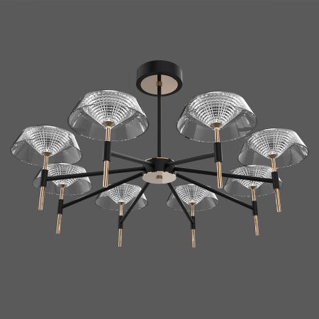 Люстра на штанге Delight Collection MD21001018-8A black/gold