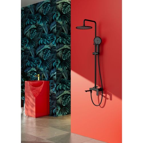 Душевая стойка Raglo R03.24.06 настенная цвет черный - фото 3