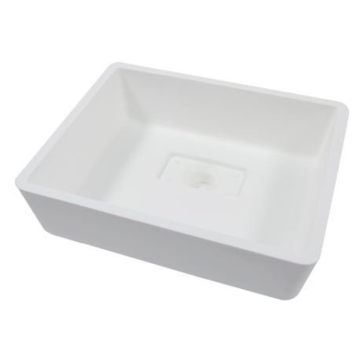 Раковина из искусственного камня MonteBianco Loreto Uno 12133 40х33 встраиваемая цвет белый матовый без отверстий под смеситель - фото 2
