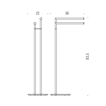 Стойка с аксессуарами для ванной Colombo Mini B4038.CR