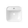 Раковина из сантехнического фарфора Lavinia Boho Bathroom Sink Slim 33311007 40х40 накладная цвет белый 1 отверстие под смеситель
