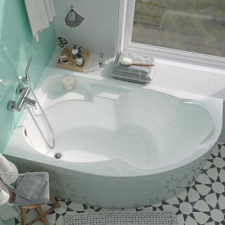 Ванна акриловая 1MarKa DIANA 01ди1710л 170х105 пристенная асимметричная без каркаса