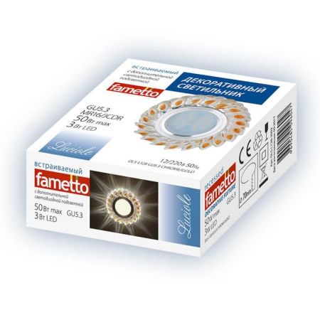 Светильник встраиваемый Fametto Luciole 128 (Луциоле 128) DLS-L128 GU5.3 Chrome/Clear