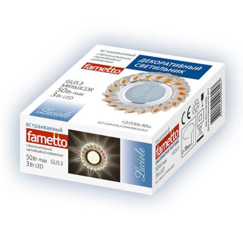 Светильник встраиваемый Fametto Luciole 128 (Луциоле 128) DLS-L128 GU5.3 Chrome/Clear - фото 2