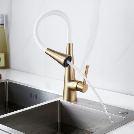 Смеситель для кухни Rose R213G на мойку золото
