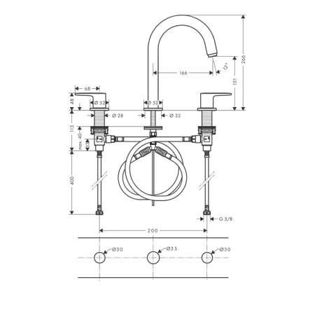 Смеситель Hansgrohe Vernis Blend 71553000 на раковину хром