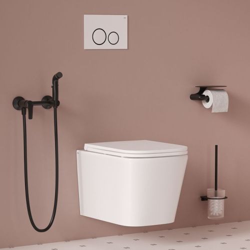 Гигиенический душ со смесителем IDDIS Ray RAYBL00i08 черный матовый - фото 2