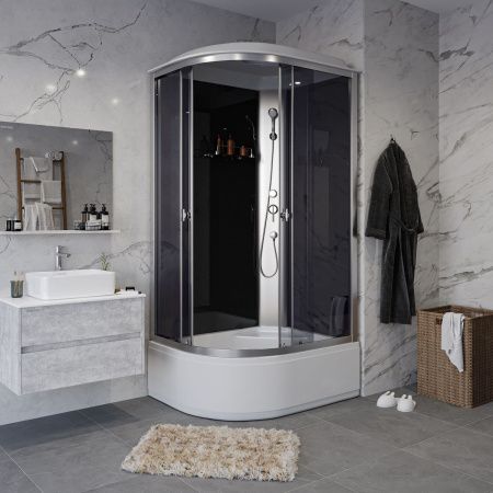 Душевая кабина Niagara Eco E120/90/40R/TN 120х90 асимметричная с крышей ориентация правая