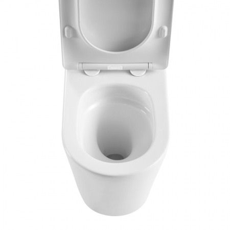Унитаз напольный с бачком Abber Bequem AC1112TMW белый матовый с сиденьем безободковый смыв торнадо