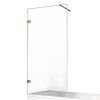 Душевая шторка на ванну New Trendy AVEXA Copper brushed EXK-3802-WP 50х150 стекло прозрачное профиль медь ориентация универсальная