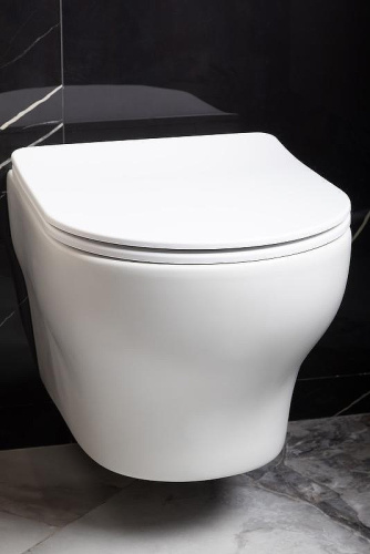 Унитаз подвесной Boheme Fiore 978-SET-MW цвет белый матовый с сиденьем микролифт безободковый смыв торнадо - фото 2
