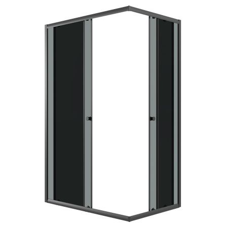 Душевой уголок Niagara Eco NG-1018-14QT 100х80 стекло тонированное профиль черный без поддона