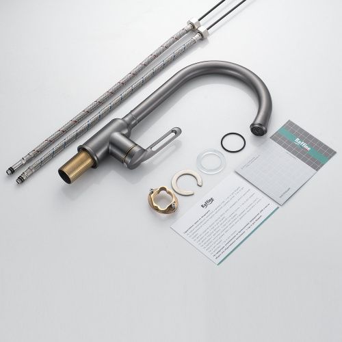 Смеситель для кухни Raffine F103T на мойку оружейная сталь - фото 4