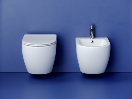 Унитаз подвесной Ceramica Nova METROPOL CN4002T белый с сиденьем микролифт безободковый смыв торнадо