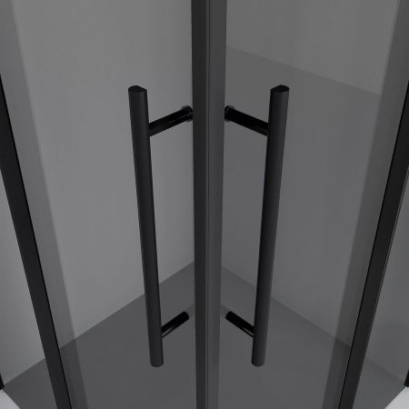 Душевой уголок Niagara Nova NG-2828-34BLACK 80х80 стекло тонированное профиль черный без поддона