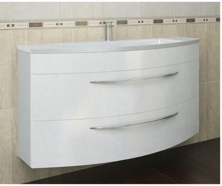 Тумба с раковиной De Aqua Лонг 00187921 120х50 подвесная цвет белый