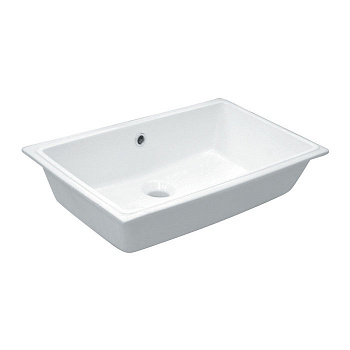Раковина из сантехнического фарфора Kerasan Lavabi arredo 22501 75х34 встраиваемая цвет белый без отверстий под смеситель