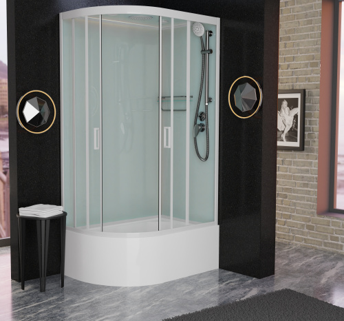 Душевая кабина Frank 137009 120х80 с крышей ориентация правая - фото 2 Душевая кабина Frank 137009 120х80 с крышей ориентация правая - фото 2