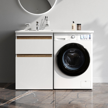 Тумба под раковину Am.Pm X-Joy M85AFSX0602WG 57х46х89 напольная цвет белый/светлое дерево