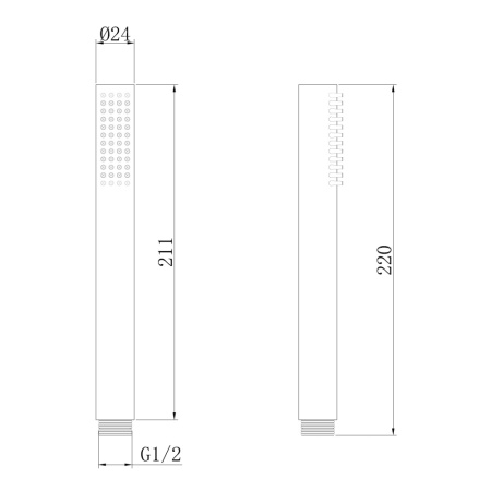 Душевая лейка ABBER AF0051G округлая