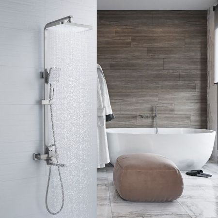 Душевая стойка Shevanik S7036L настенная цвет серый