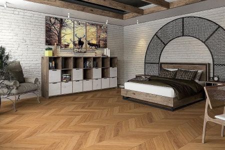 Кварцвиниловая плитка Damy Floor CHEVRON LVT DF09-Ch-LVT Монсоро толщина 0.25 см 43 класс 600х127