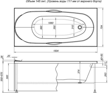 Экран фронтальный Aquanet Dali 00239389