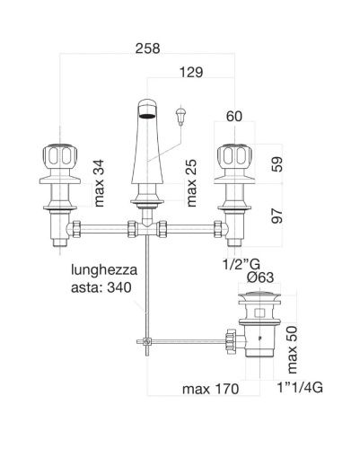 Смеситель Fiore 14CR0113 на раковину хром - фото 3