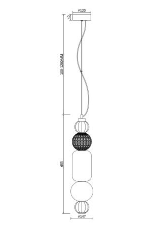 Светильник подвесной Maytoni Collar (Воротник) P069PL-L35CH3K