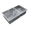 Кухонная мойка Paulmark GERBERG 78/2S UNI PM227844-BS 45х40 цвет серый поверхность брашированная
