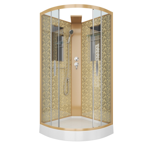 Душевая кабина Niagara Luxe 7715GBK 90х90 четверть круга