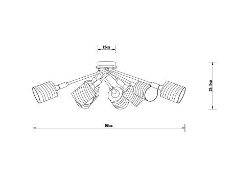 Люстра потолочная Arte Lamp Maria (Мариа) A4536PL-8AB