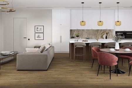 Кварцвиниловая плитка Damy Floor FAMILY LVT 0030-6-LVT Дуб Мокко толщина 0.25 см 43 класс 1227х187