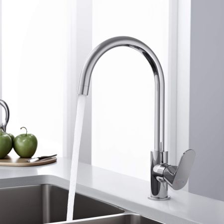 Смеситель для кухни Aquatek ОБЕРОН AQ1282CR на мойку хром