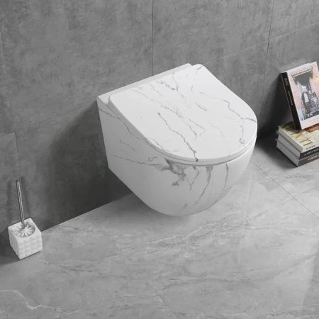 Унитаз подвесной Cerutti SPA CT9532 черный с сиденьем микролифт безободковый смыв торнадо