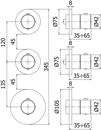 Смеситель для ванны с душем Paffoni Modular Box MDE018ST настенный сталь - фото 2