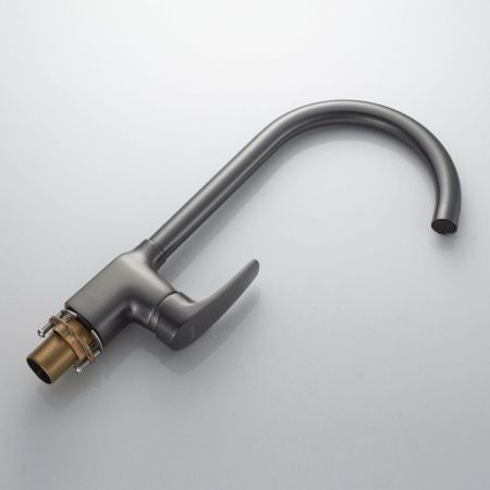 Смеситель для кухни Shevanik S5053T на мойку оружейная сталь