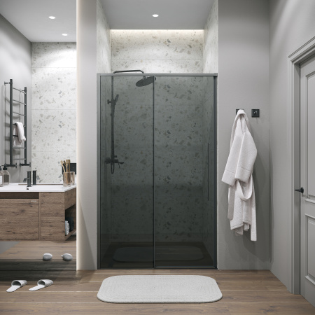 Душевая дверь Grossman Galaxy 100.K33.01.130.42.10 130х195 стекло тонированное профиль графит