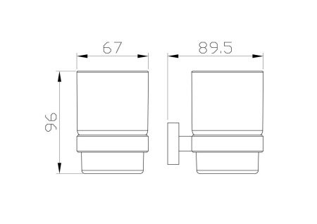 Стакан для зубных щеток Wonzon & Woghand GRAFFITY WW-9321-BG