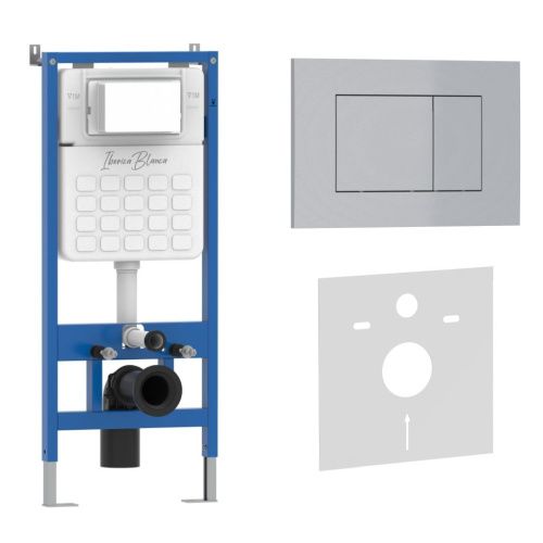 Комплект сантехническая инсталляция с клавишей смыва Iberica Blanca ESTI-S IB001.853 - фото 2