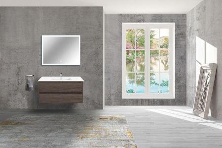 Тумба под раковину Vincea Gio VMC-2G100RO 100х50 подвесная цвет коричневый