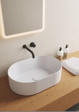 Раковина керамическая Olympia Open OPE42OV60001 60х40 накладная цвет белый