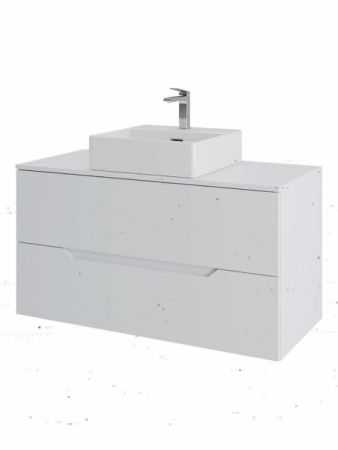 Тумба с раковиной Orange Line Li-100TuwMDF+B04-500W 100х50