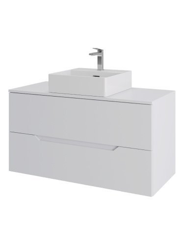 Тумба с раковиной Orange Line Li-100TuwMDF+B04-500W 101х46х66 - фото 2