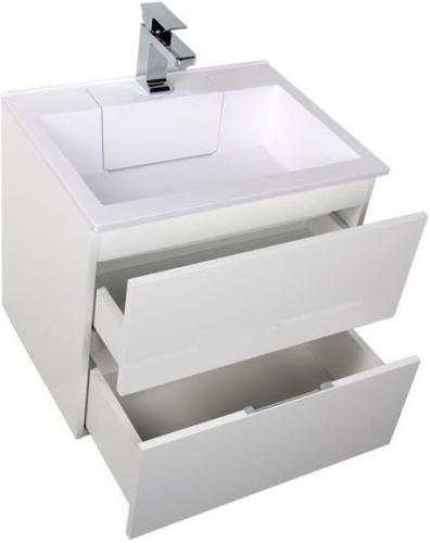 Комплект мебели: тумба с раковиной + зеркало-шкаф Aquanet Алвита 00184619 60х45х138,1 подвесной - фото 5