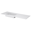 Раковина акриловая Armadi Art Quatro 793-140-W-L 140х50 накладная цвет белый без отверстий под смеситель