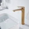 Смеситель для раковины Shevanik S4211G на столешницу золото